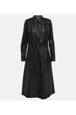 YVES SALOMON Vestido midi de piel