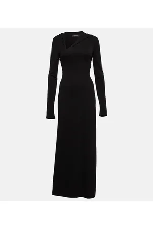 VERSACE Vestido largo de jersey con capucha