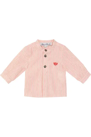 Tartine Et Chocolat Bebé- camisa de lino y algodón a rayas