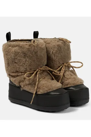 Max Mara Botines de borrego afelpado