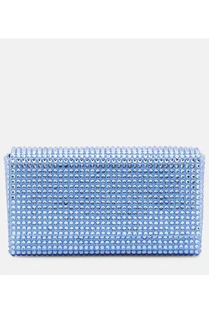 Amina Muaddi Clutch Superamini Paloma adornado