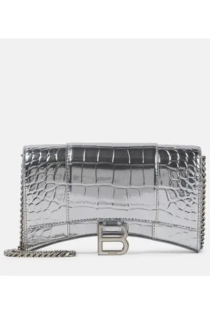 Balenciaga Cartera Hourglass de piel grabada
