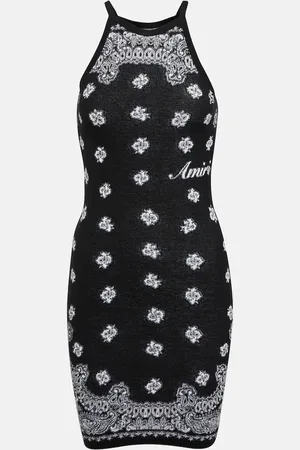 AMIRI Vestido corto de algodón estampado