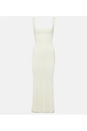 GALVAN Vestido midi Atalanta con cuentas