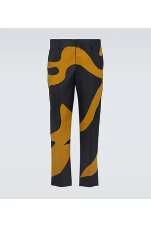 DRIES VAN NOTEN Pantalones rectos de lana