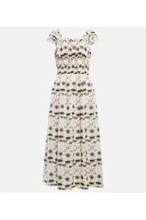 Altuzarra Vestido midi en mezcla de seda
