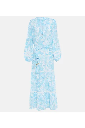 Melissa Odabash Vestido largo Wisteria estampado