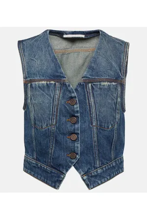 Stella McCartney Chaleco cropped en denim