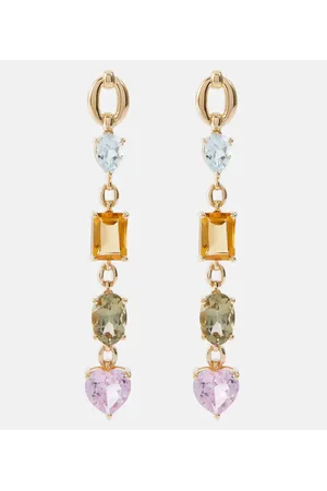 Nadine Aysoy Pendientes Catena de oro 18 ct con gemas