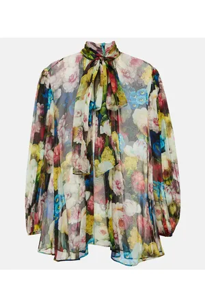 Dolce & Gabbana Blusa de chifón de seda floral