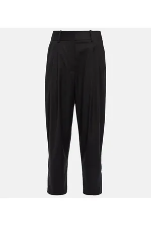 Alaïa Alaïa Pantalones tapered de lana espigada