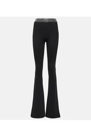 DAVID KOMA Pantalones de jersey con cristales