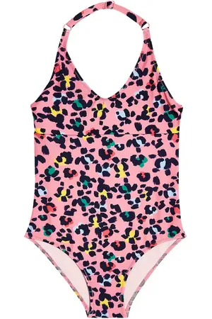 Vilebrequin Bañador halter con estampado de leopardo