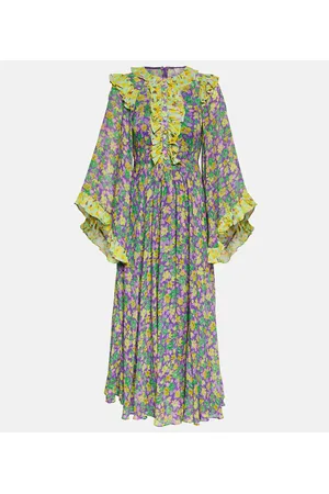 ALÉMAIS Alémais Vestido largo Dylan de crepé floral