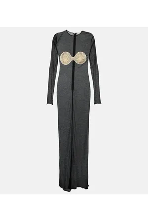 MAGDA BUTRYM Vestido largo de jersey con croché