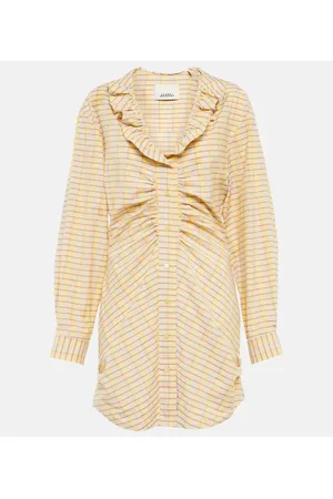 Isabel Marant Vestido corto Coral de seda y algodón