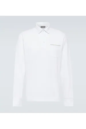 Ermenegildo Zegna Polo de manga larga de algodón