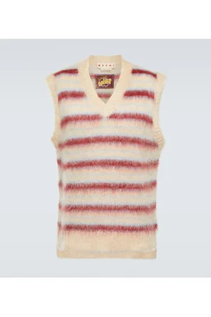 Marni Chaleco de mezcla de mohair a rayas