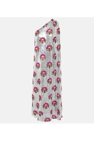 La DoubleJ Vestido midi Roy con lentejuelas