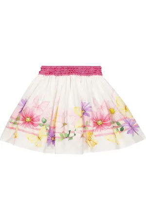 MONNALISA Falda en popelín de algodón floral
