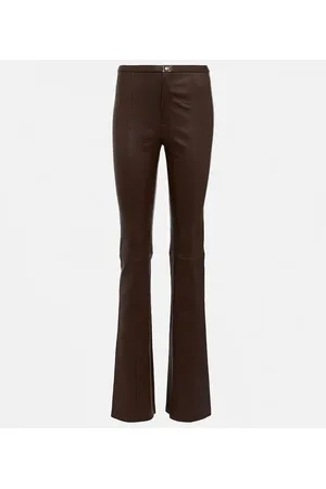 Stouls Pantalones Kam de piel con tiro alto