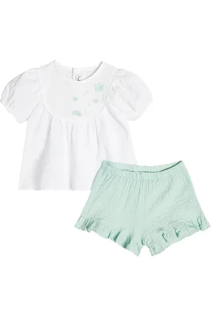 Il gufo Bebé - set de top y shorts de algodón