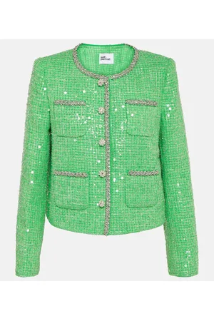 Self-Portrait Chaqueta de bouclé con lentejuelas