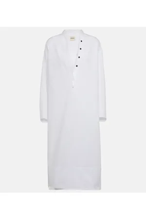 Khaite Vestido midi Brom de algodón