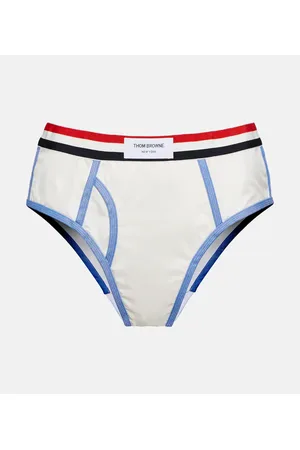 Thom Browne Braga Oxford Stripe de algodón y seda