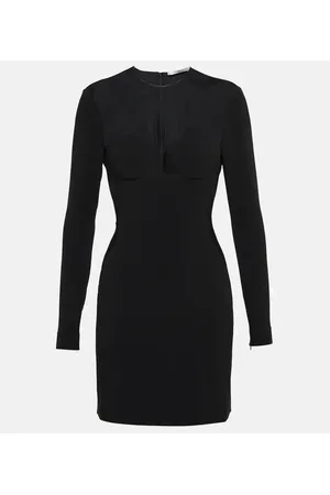 Stella McCartney Vestido corto de crepé con malla