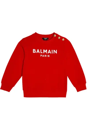 Balmain Sudadera de algodón con logo