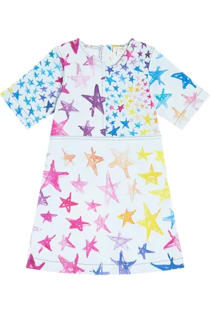 Stella McCartney Vestido en denim estampado