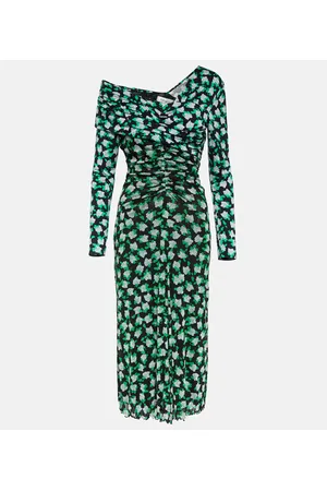 Diane von Furstenberg Vestido midi Fabian con lunares