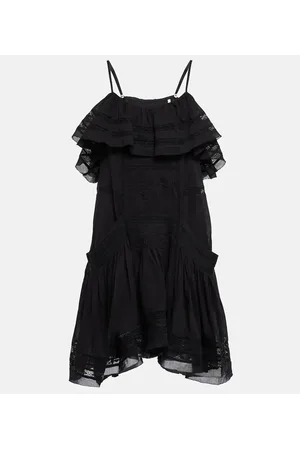 Marant Etoile Vestido corto Moly de algodón a capas