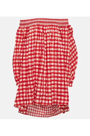 Alaïa Alaïa Vestido corto de cuadros vichy