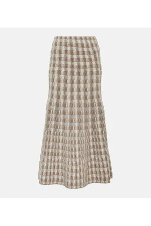 GABRIELA HEARST Falda Drew de cachemir de tiro alto