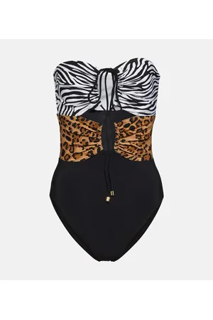 Karla Colletto Bañador estampado con cuello halter