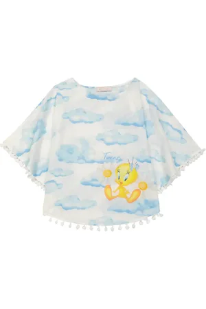 MONNALISA Poncho de algodón estampado