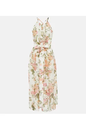 Erdem Vestido midi Zinnia de algodón y seda