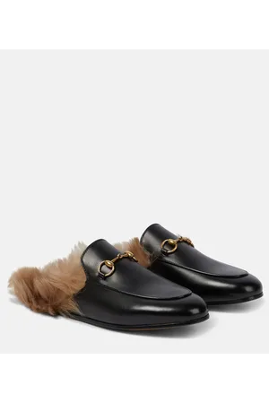 Gucci Slippers 2015 Re-Edition Princetown de piel y borrego