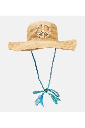 Alanui Sombrero de rafia con conchas marinas