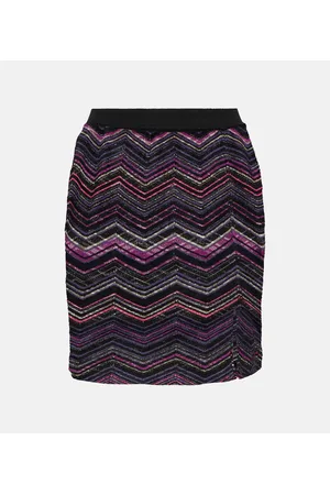 Missoni Minifalda en mezcla de lana de tiro alto