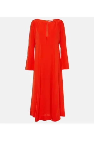 Dorothee Schumacher Vestido midi Sophisticated Volumes de seda