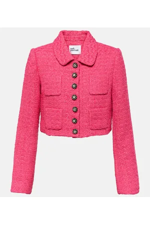 Self-Portrait Chaqueta cropped en bouclé