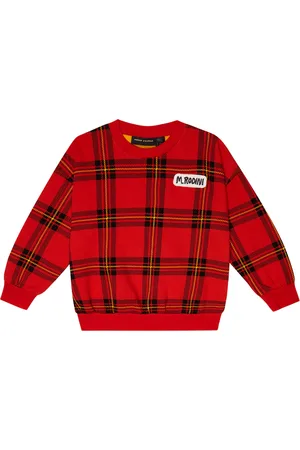Mini Rodini Sudadera de algodón a cuadros