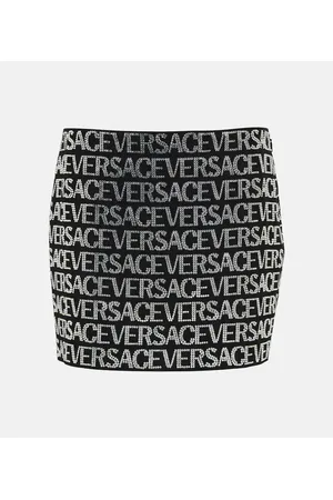 VERSACE Minifalda adornada con logo
