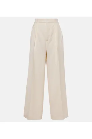 WARDROBE.NYC Pantalones anchos de lana de tiro alto