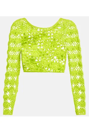 ANNA KOSTUROVA Crop top Bella de croché de algodón