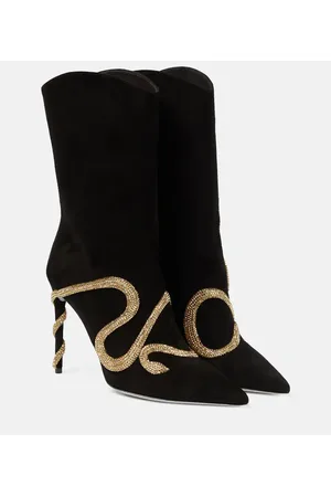RENE CAOVILLA Botas de ante Morgana adornadas
