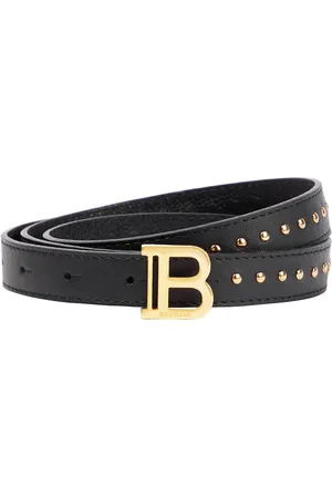 Balmain Cinturón de piel con logo